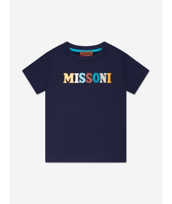 Missoni Boys Logo T-Shirt in Blue en ligne des produits 