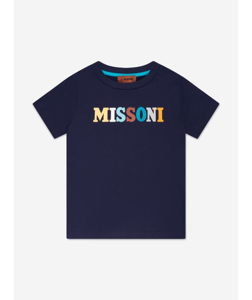 Missoni Boys Logo T-Shirt in Blue en ligne des produits 