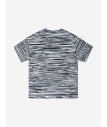 Missoni Boys Striped T-Shirt in Blue Dans la société mordern