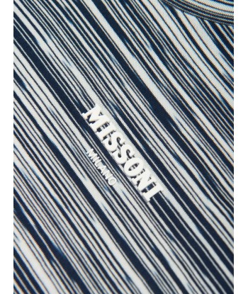 Missoni Boys Striped T-Shirt in Blue Dans la société mordern