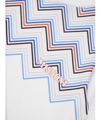 Missoni Boys Zig Zag T-Shirt in White paiement sécurisé