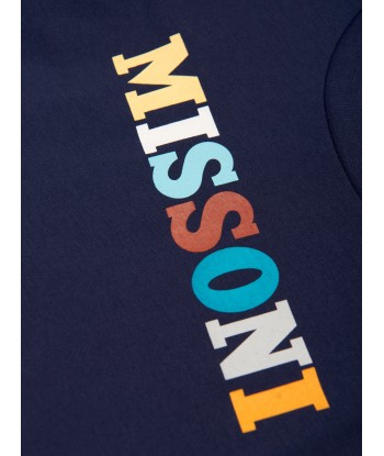 Missoni Boys Logo T-Shirt in Blue en ligne des produits 