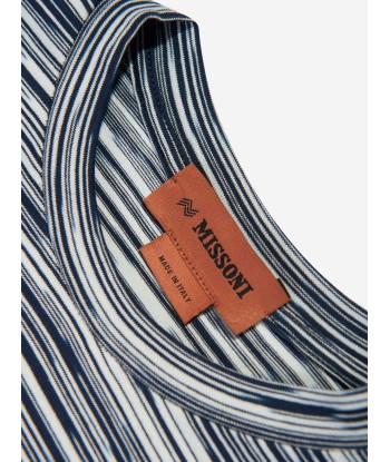 Missoni Boys Striped T-Shirt in Blue Dans la société mordern