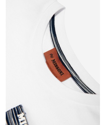 Missoni Boys Logo Pocket T-Shirt in White vente chaude votre 