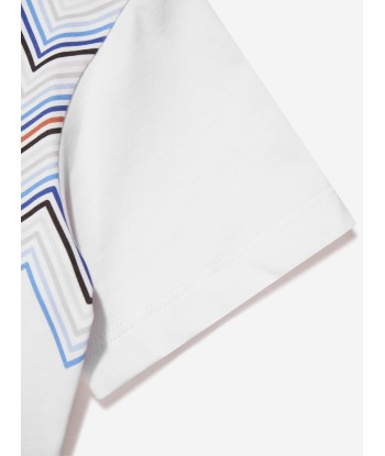 Missoni Boys Zig Zag T-Shirt in White paiement sécurisé