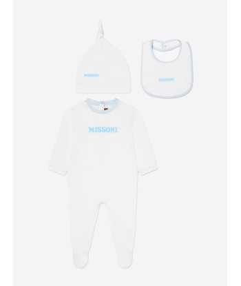 Missoni Baby Boys Logo Babygrow Gift Set in White Toutes les collections ici