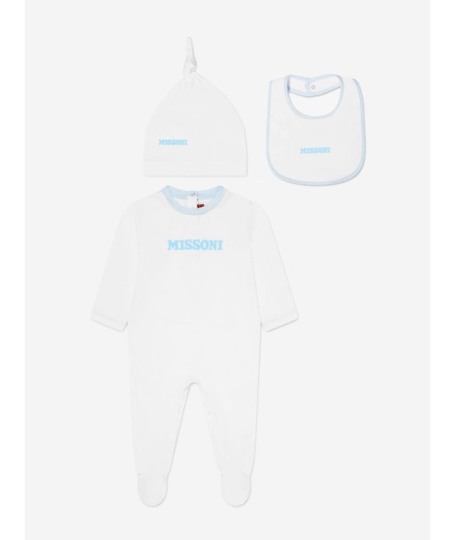 Missoni Baby Boys Logo Babygrow Gift Set in White Toutes les collections ici