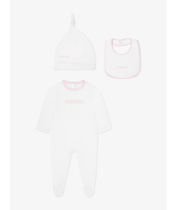 Missoni Baby Girls Logo Babygrow Gift Set in White Economisez 