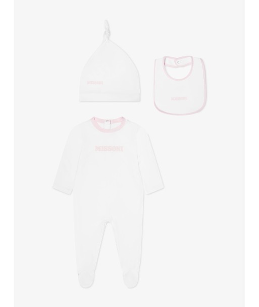 Missoni Baby Girls Logo Babygrow Gift Set in White Economisez 