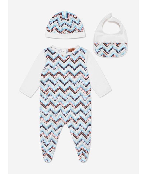 Missoni Baby Boys Zig Zag Babygrow Gift Set in Blue l'évolution des habitudes 