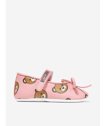 Moschino Baby Girls Leather Bear Mary Jane Shoes À commander