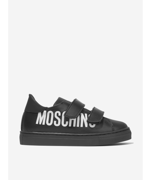 Moschino Kids Leather Maxi Logo Trainers pas cher chine