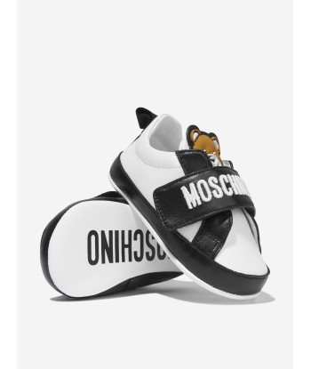 Moschino Baby Leather Teddy Strap Trainers Venez acheter