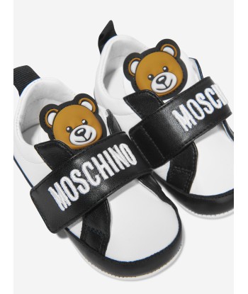 Moschino Baby Leather Teddy Strap Trainers Venez acheter