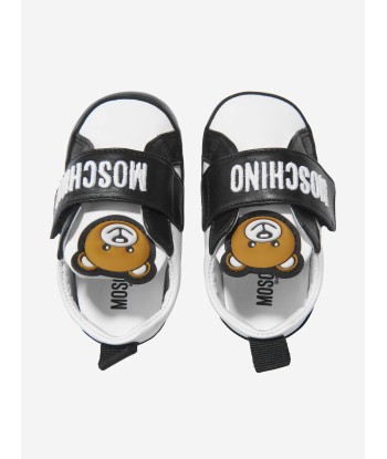 Moschino Baby Leather Teddy Strap Trainers Venez acheter