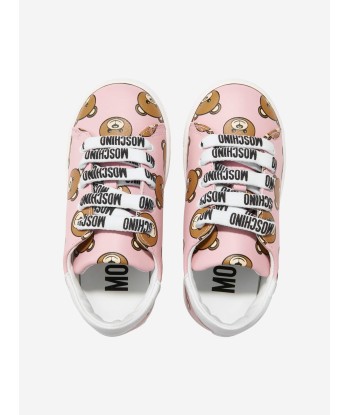 Moschino Girls Leather Lace Up Teddy Bear Trainers shop