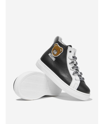 Moschino Kids Leather Teddy Patch High Top Trainers En savoir plus