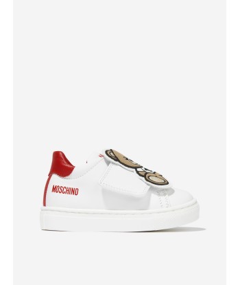 Moschino Kids Leather Teddy Bear Strap Trainers En savoir plus