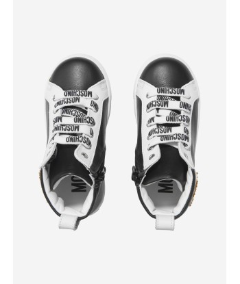 Moschino Kids Leather Teddy Patch High Top Trainers En savoir plus