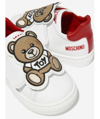 Moschino Kids Leather Teddy Bear Strap Trainers En savoir plus