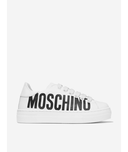 Moschino Kids Leather Maxi Logo Trainers 2023