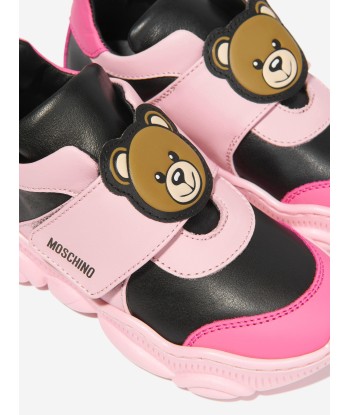 Moschino Girls Leather Teddy Bear Strap Trainers Voir les baskets