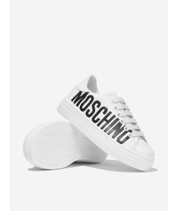 Moschino Kids Leather Maxi Logo Trainers 2023