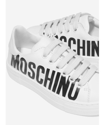 Moschino Kids Leather Maxi Logo Trainers 2023