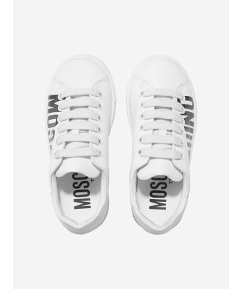 Moschino Kids Leather Maxi Logo Trainers 2023