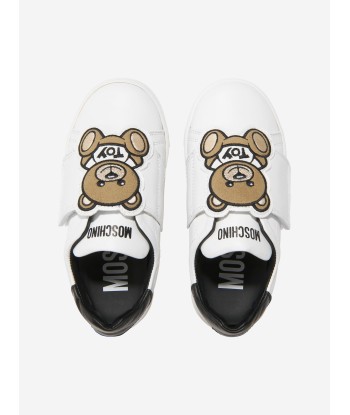 Moschino Kids Leather Teddy Bear Strap Trainers de France