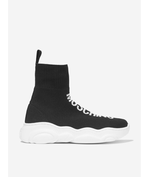 Moschino Kids Teddy Sole High Top Sock Trainers destockage