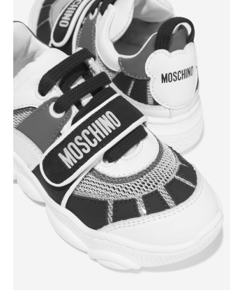 Moschino Kids Teddy Sole Lace And Strap Logo Trainers Amélioration de cerveau avec