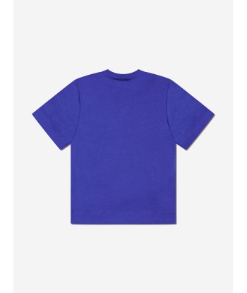 MARNI Kids Logo Print T-Shirt in Blue d'Europe débarque