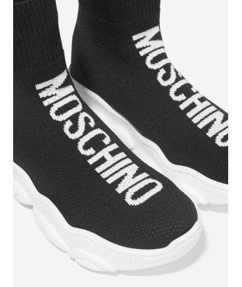 Moschino Kids Teddy Sole High Top Sock Trainers destockage