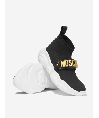 Moschino Girls Teddy Sole Logo Sock Trainers acheter