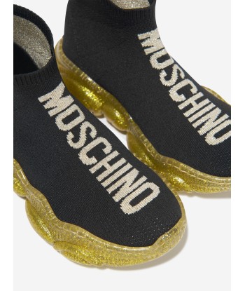 Moschino Girls Teddy Sole Maxi Logo Sock Trainers l'évolution des habitudes 