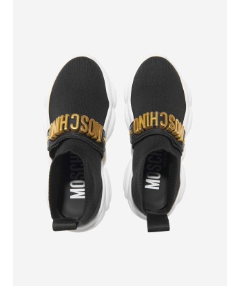 Moschino Girls Teddy Sole Logo Sock Trainers acheter