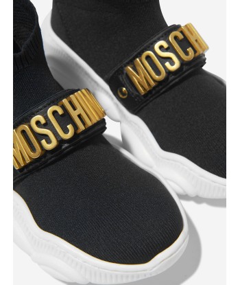 Moschino Girls Teddy Sole Logo Sock Trainers acheter