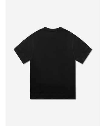 MARNI Kids Logo T-Shirt in Black chez Cornerstreet bien 