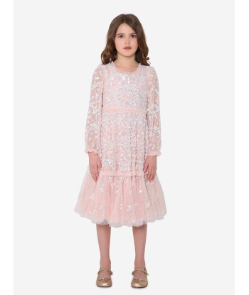 Needle & Thread Girls Alina Sequin Dress In Pink une grave pollution 