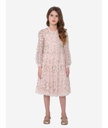 Needle & Thread Girls Victoria Ditsy Dress In Pink en ligne des produits 