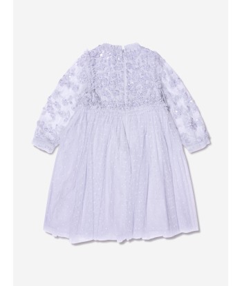 Needle & Thread Girls Lilybelle Long Sleeve Dress In Blue Véritable concentré