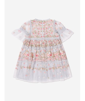 Needle & Thread Girls Ribbon Bouquet Dress In Blue de l' environnement