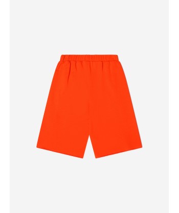 MARNI Kids Logo Jersey Shorts in Orange sélection de produits