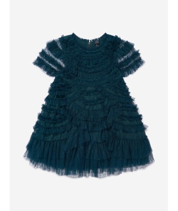 Needle & Thread Girls Marilla Ruffle Dress In Green rembourrage situé sous