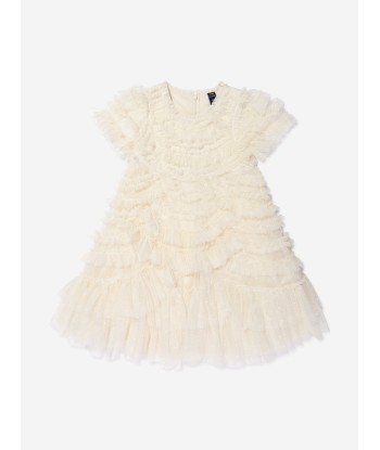 Needle & Thread Girls Marilla Ruffle Dress In Ivory de votre