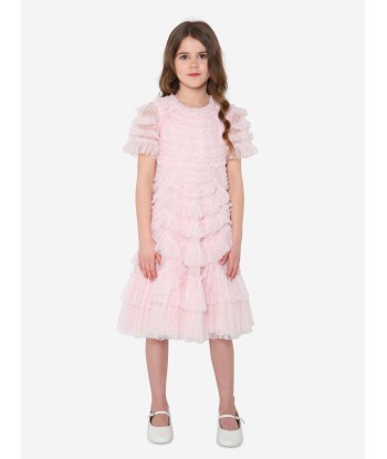 Needle & Thread Girls Marilla Ruffle Dress In Pink Comparez et commandez 