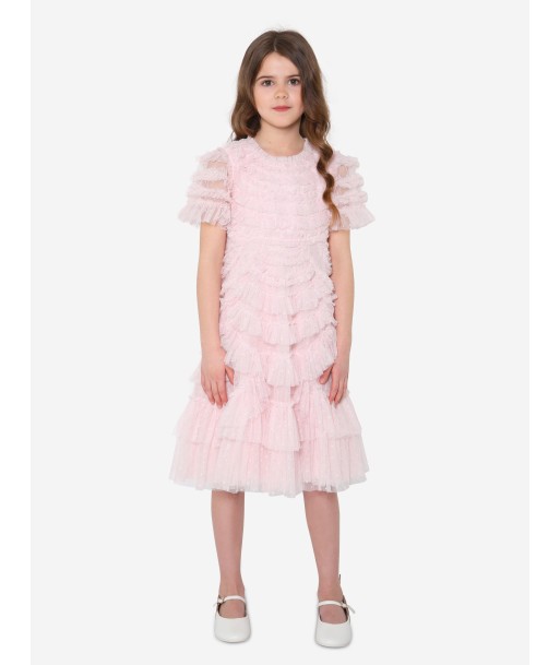 Needle & Thread Girls Marilla Ruffle Dress In Pink Comparez et commandez 