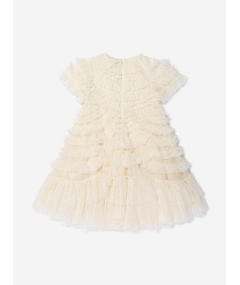 Needle & Thread Girls Marilla Ruffle Dress In Ivory de votre