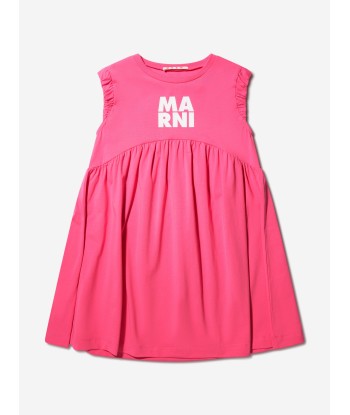 MARNI Girls Sleeveless Logo Dress in Pink 50% de réduction en Octobre 2024